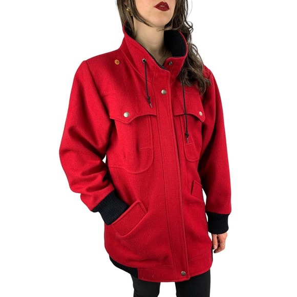 Vintage Jackets & Blazers - ❌SOLD❌1970's pure red wool coat by MULBERRY STREET